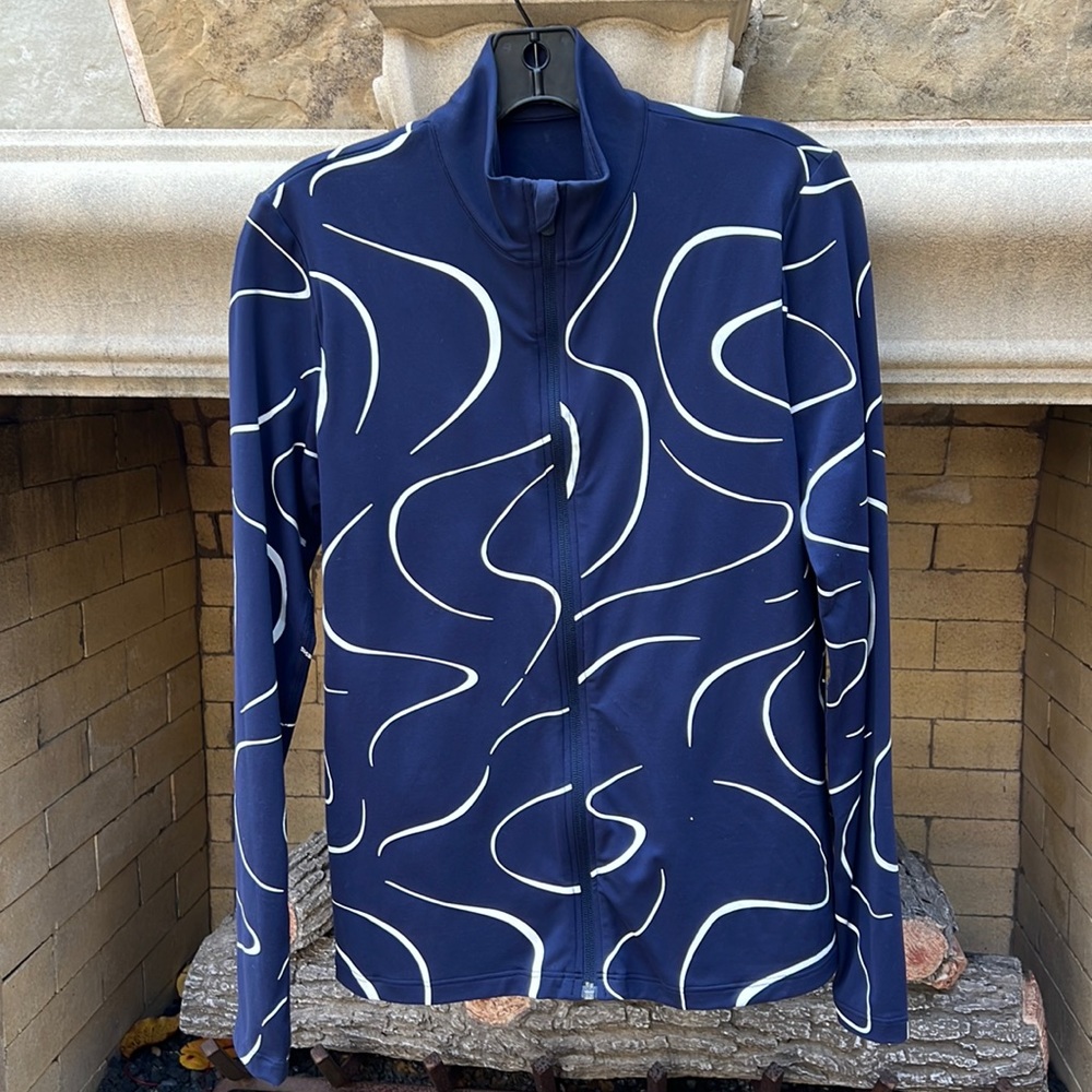 Tory Sport Performance Top. Full zip. XS/TP. Navy/White.